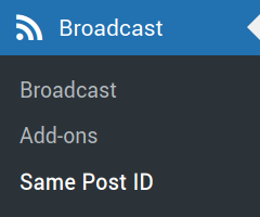 Same Post ID menu item